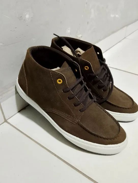 Tênis Masculino Marrom Nobuck - Foto 5
