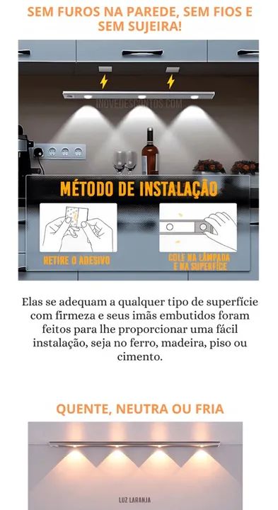 Luminária recarregável, para qualquer ambiente  - Foto 2