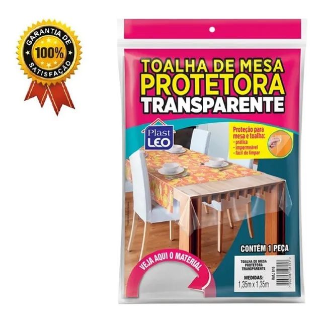 Toalha De Mesa De Plastico Transparente - Foto 2