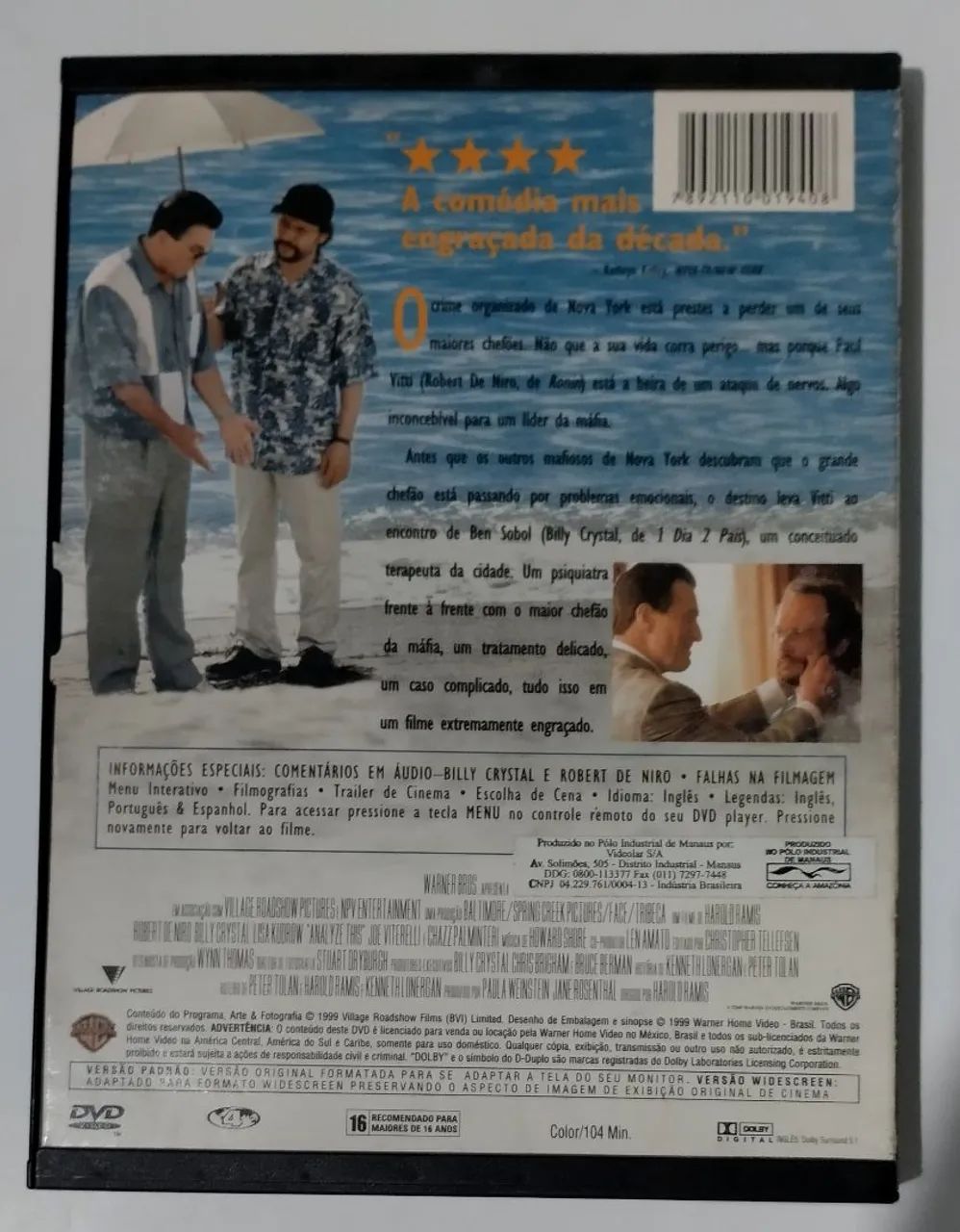 Aproveite *** Máfia no Divã - DVD com Robert De Niro e Billy Crystal - Foto 2
