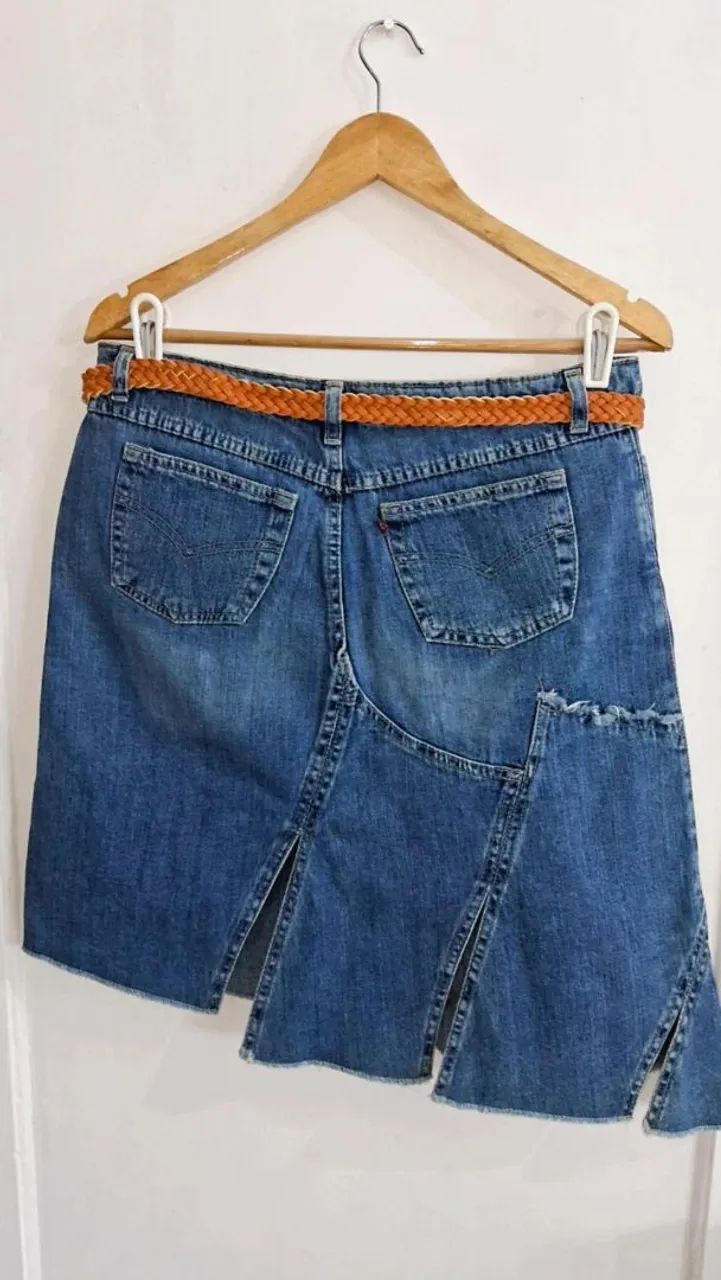 Saia Jeans e Cinto Revanche tam 40 - Foto 5