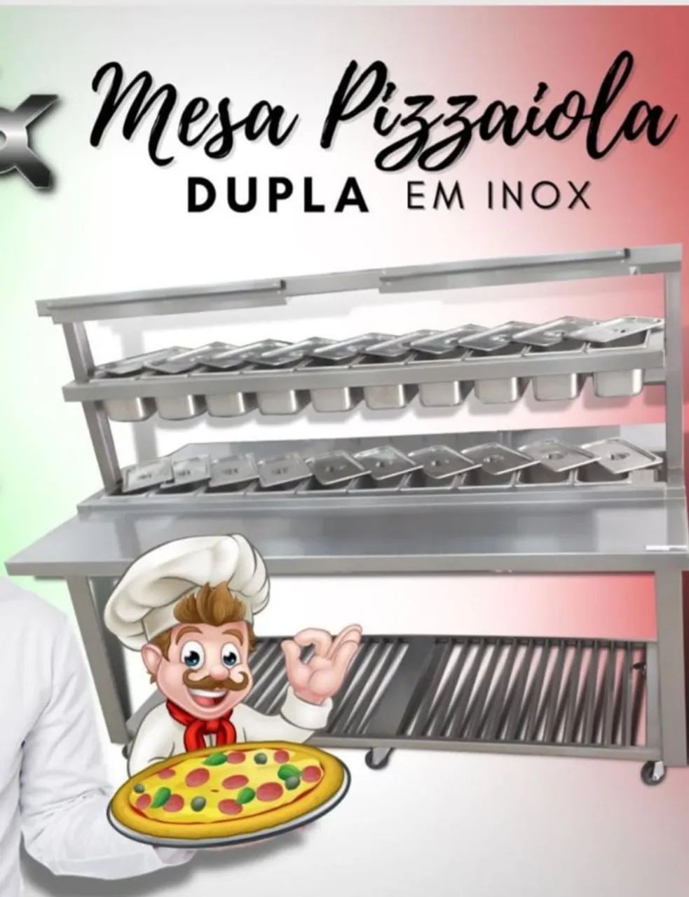 Mesa de inox- Pizzaiola - Foto 2