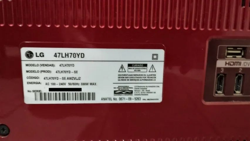 TV LG Scarlet 47" (para reparo) - Foto 3