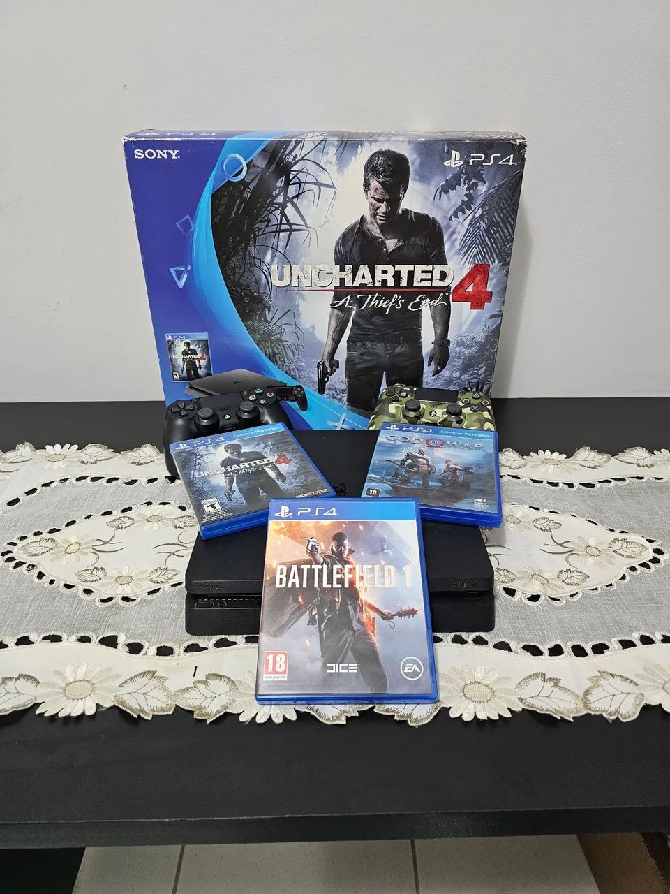 PS4 Slim com jogos - Foto 3
