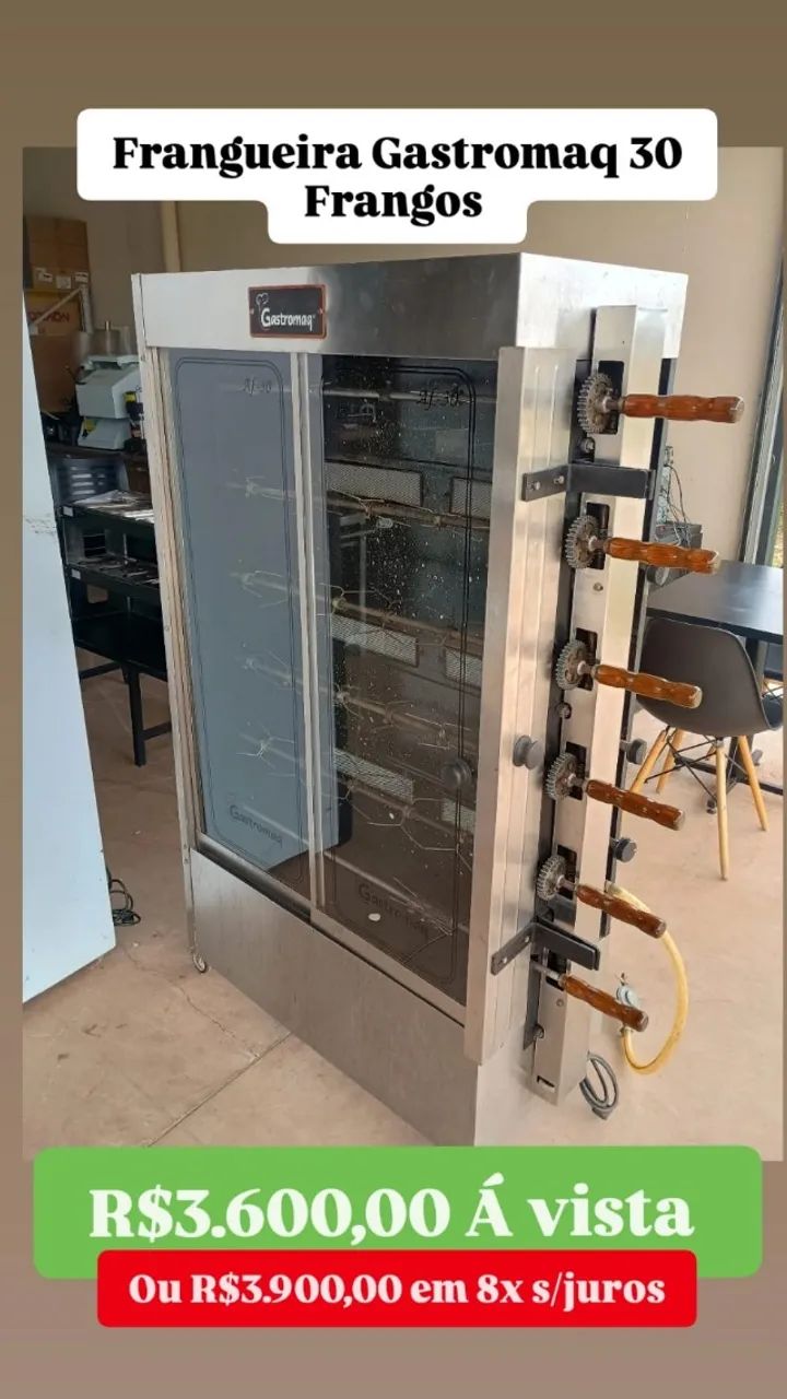 Frangueira Gastromaq 30 frangos usada 3 meses de garantia