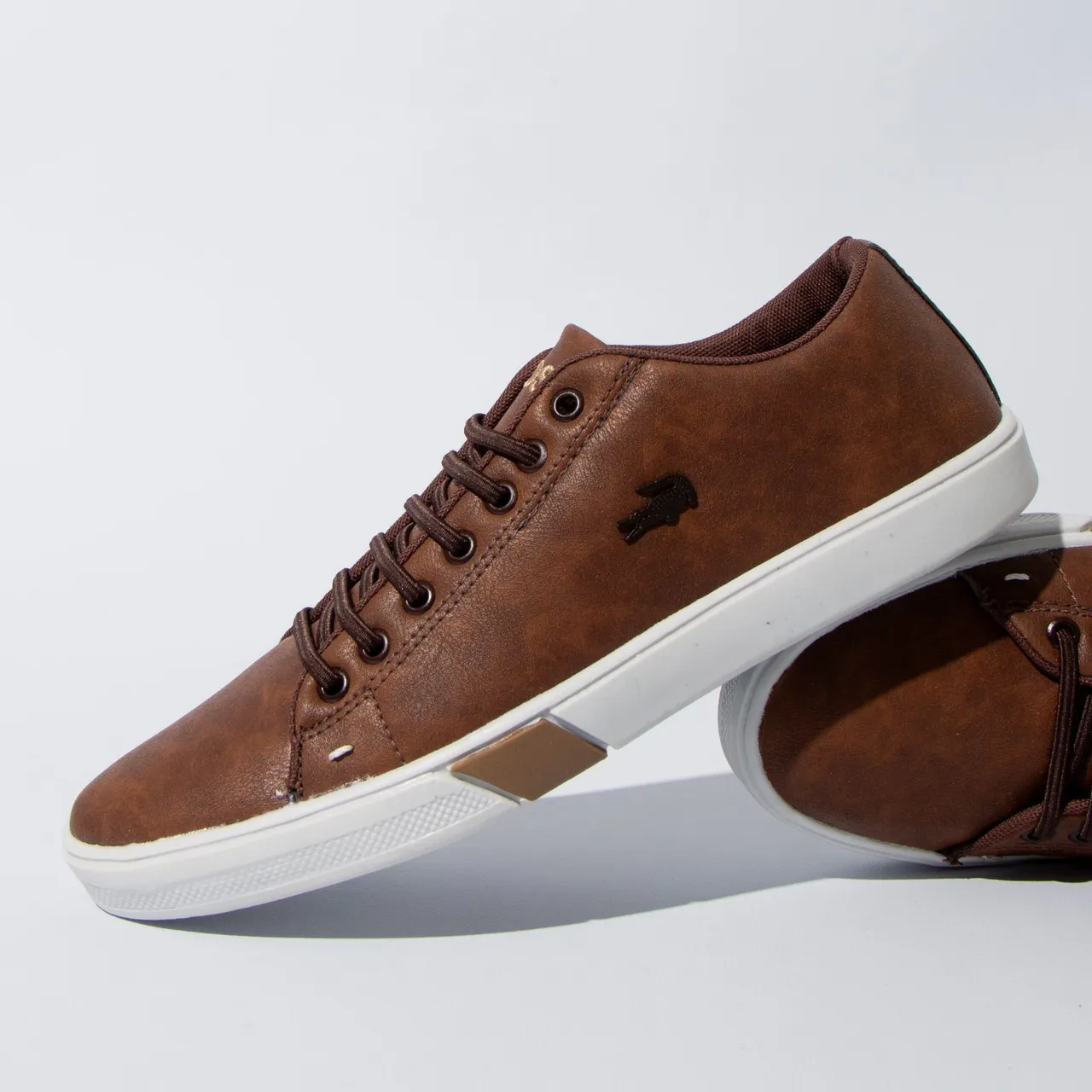 Tênis Casual Couro Marrom - Conforto e Estilo