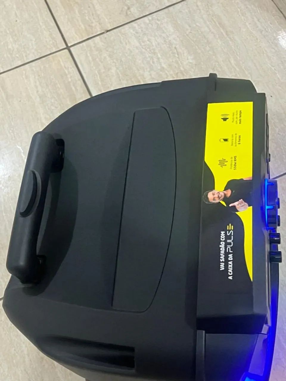 Caixa de Som Pulse Blue com Iluminação LED - Foto 3