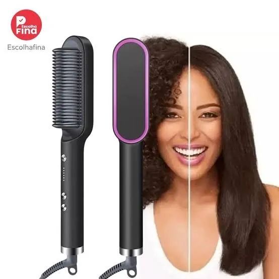 Escova Alisadora 3 em 1 - Anti Frizz  e Aquecimento Rápido. pague só na entrega - Foto 3