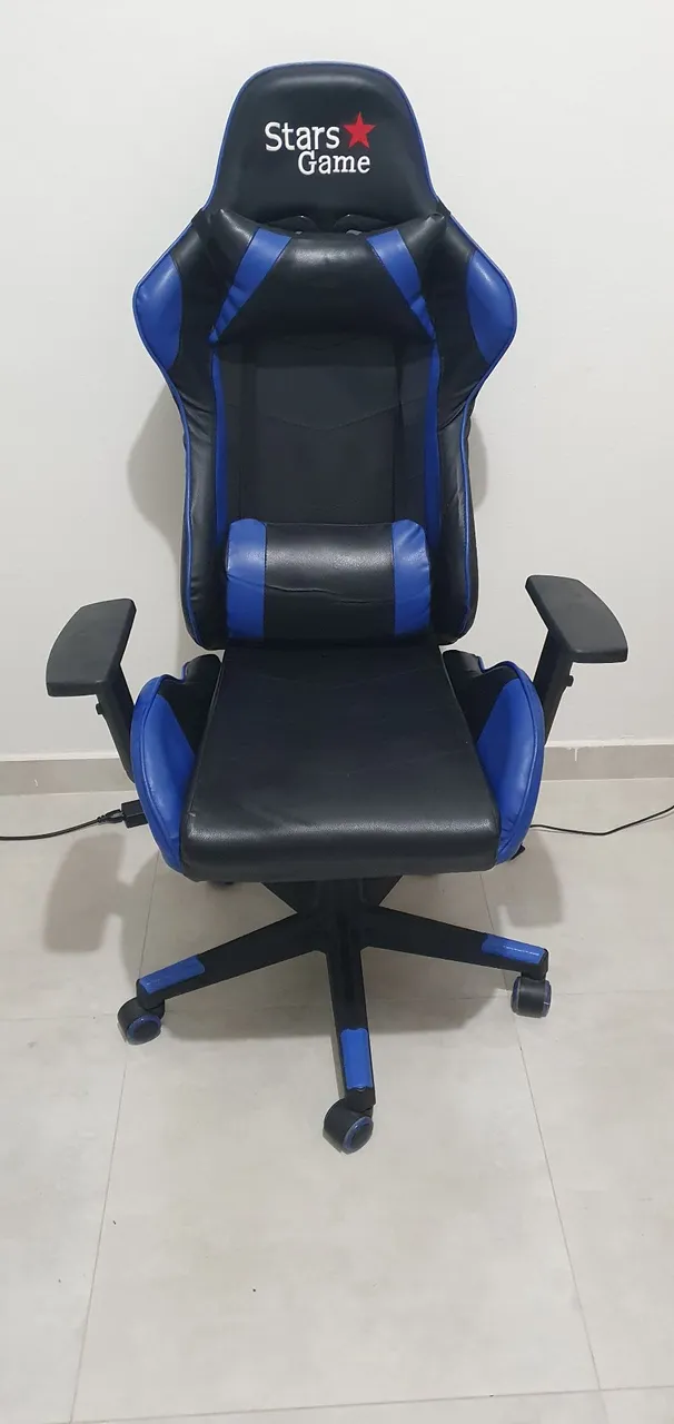 Cadeira Gamer Stars Game - Azul e Preto