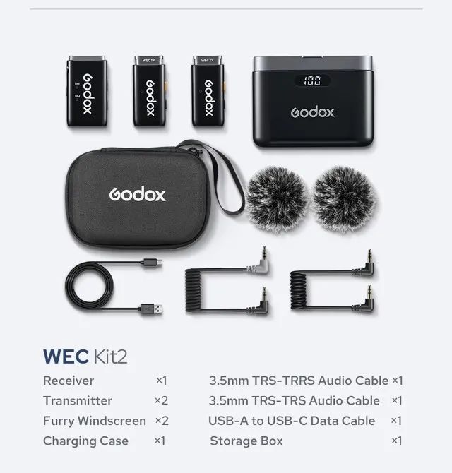 kit microfone Godox Wec