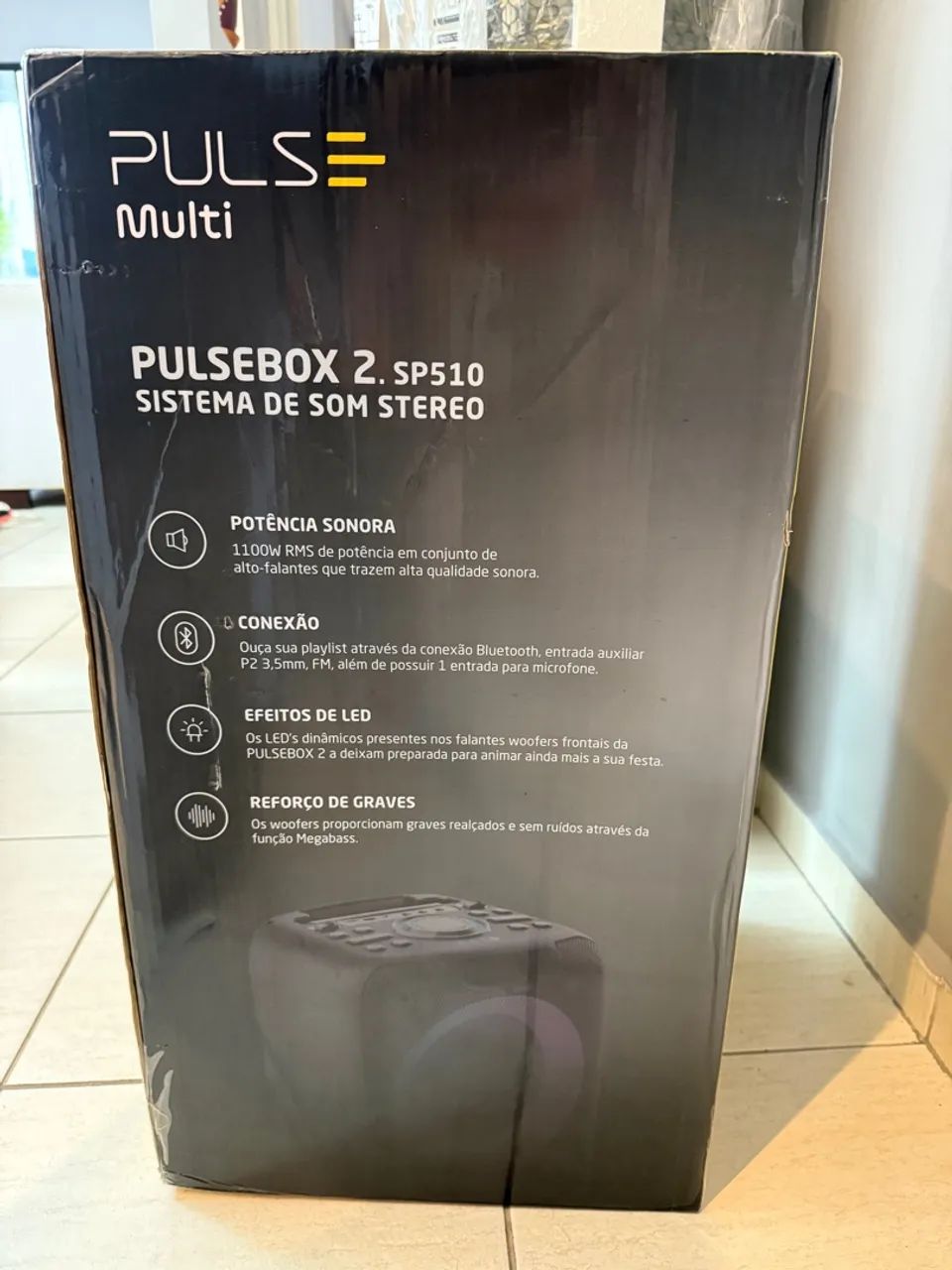 Caixa de Som Pulsebox 2 SP510 - 1100W LACRADA/NOVA - Foto 3