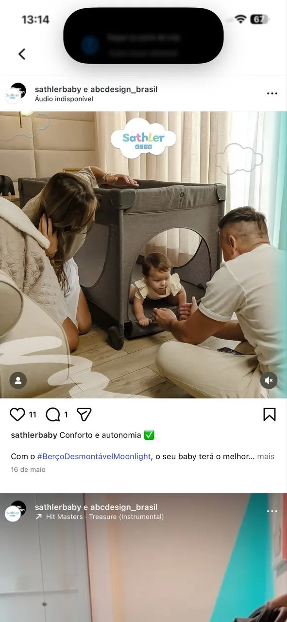 Berço Moonlight NUNCA USADO comprado na Sathler Baby