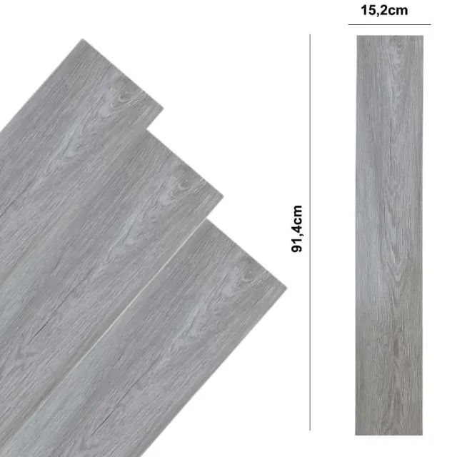 Piso Vinílico Régua Placa Manta Autocolante Amadeirado 5m² - Foto 6