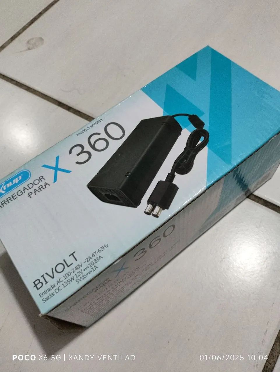 Fonte Carregador Xbox 360 Bivolt Original