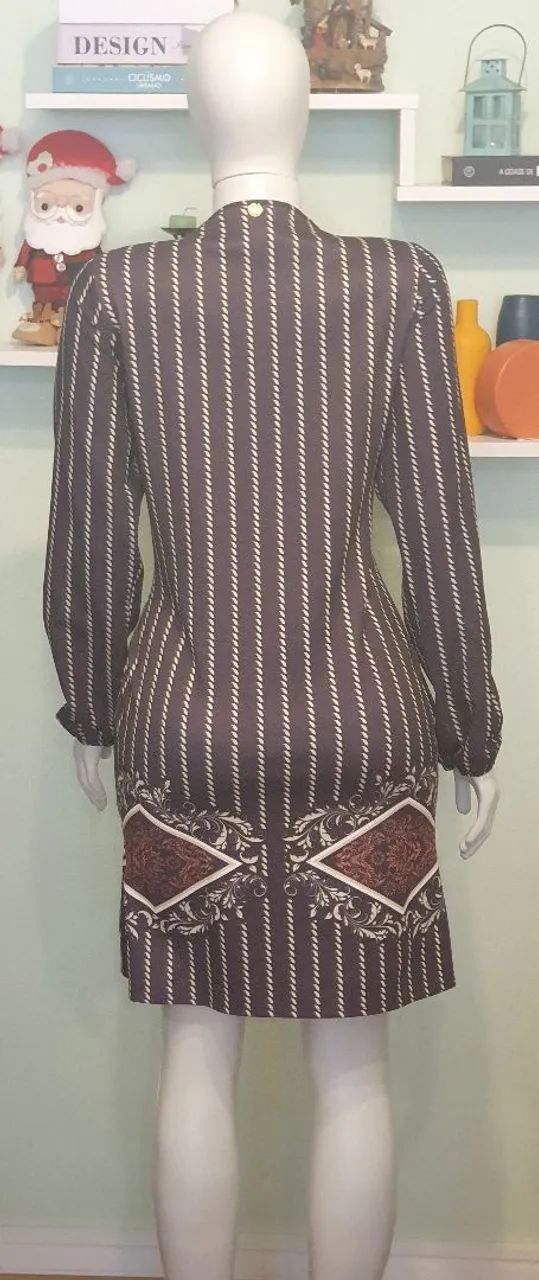 Vestido Preto com Estampa - PKS - Foto 2