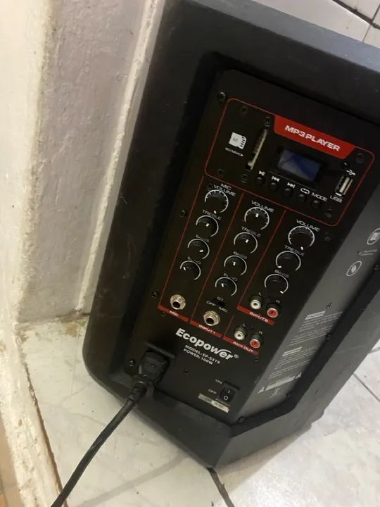 Caixa,  Microfone e tripe ecopower s319 - Foto 3