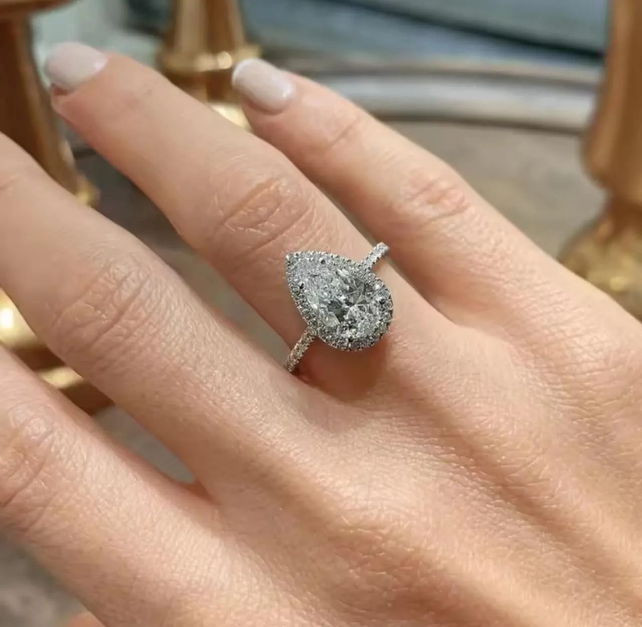 Anel Gota Tiffany & co. Com pedras de moissanites  - Foto 4