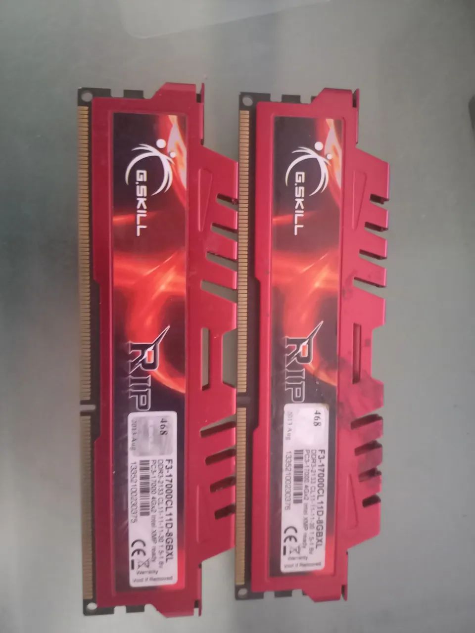 Memória DDR3 G.Skill RipjawsX 8GB (2x4GB) 2133MHz PC3-17000 XMP Ready<br>