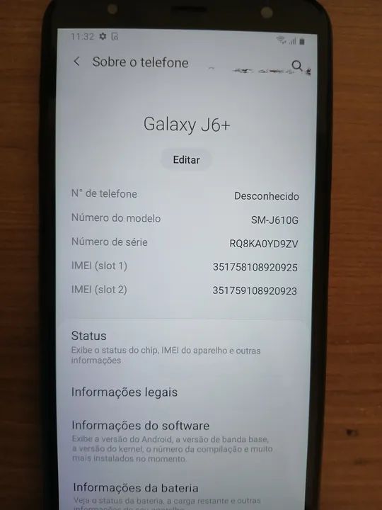 Celular Samsung Galaxy A10 - Tela Trincada