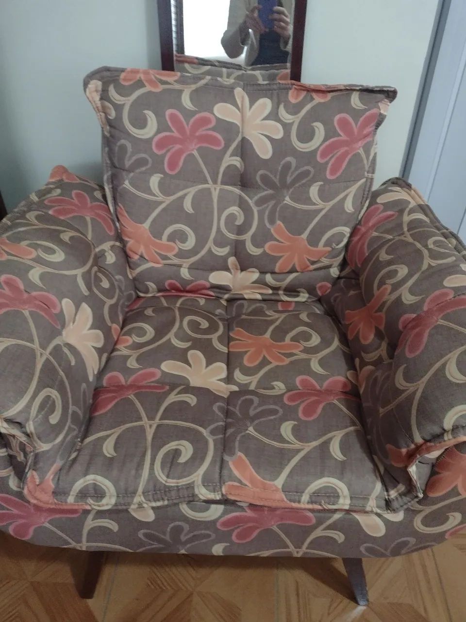 Poltrona Decorativa Floral Confortável - Foto 4