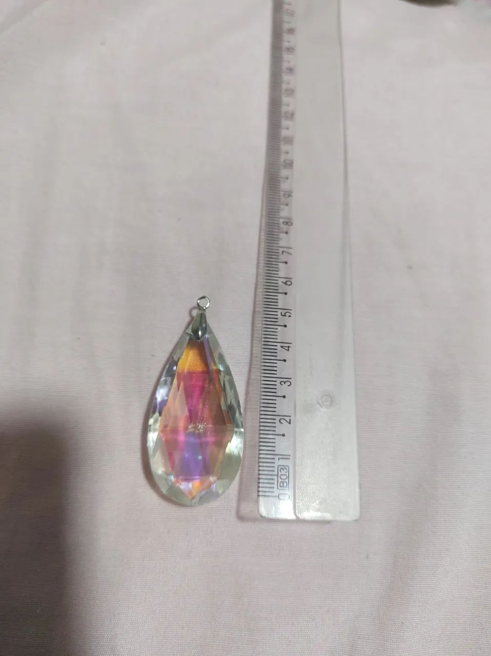 Pingente de cristal facetado com efeito arco-íris - Foto 4