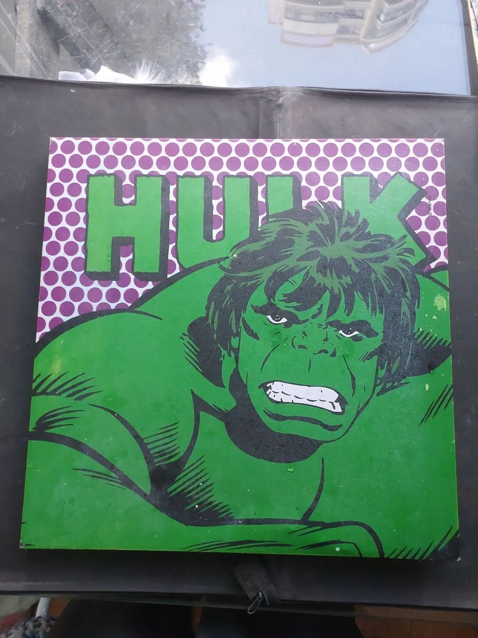 Lote de 7 HQs do Incrível Hulk importados + arte original + quadro com luzes.  - Foto 4