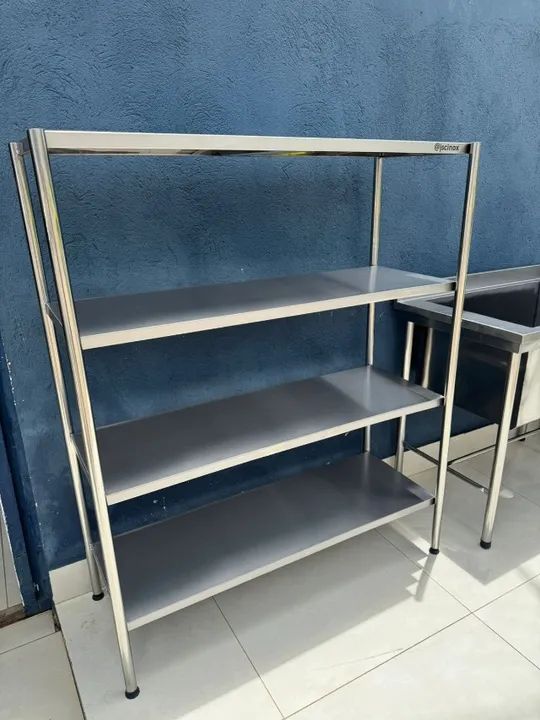 Estante em inox 1.0 Metro _ Super Oferta .. - Foto 3