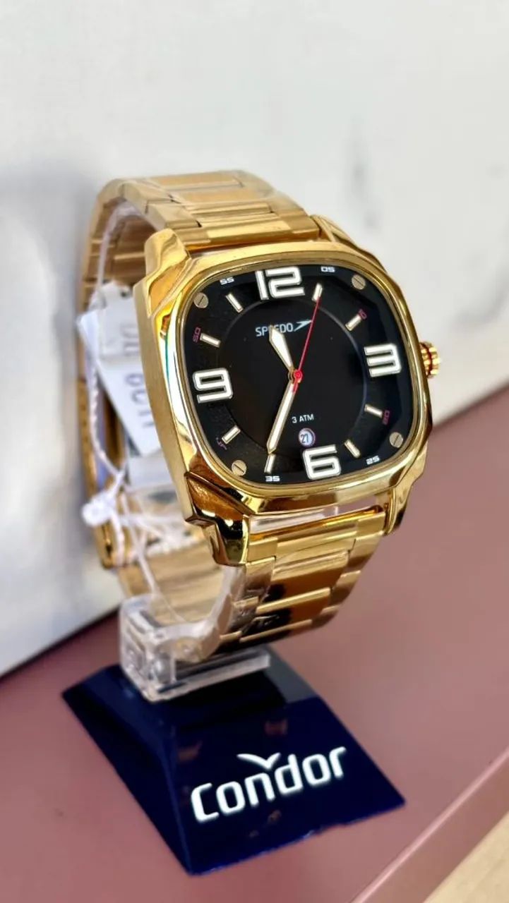 Relógio Speedo Dourado Masculino 