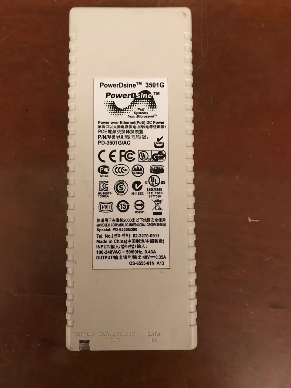 Injetor Poe Giga Powerdsine 3501g 