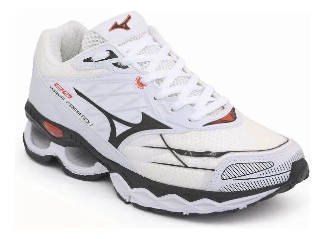 Tênis masculino Mizuno Wave Creation 20 Macio corrida nº41 Novo