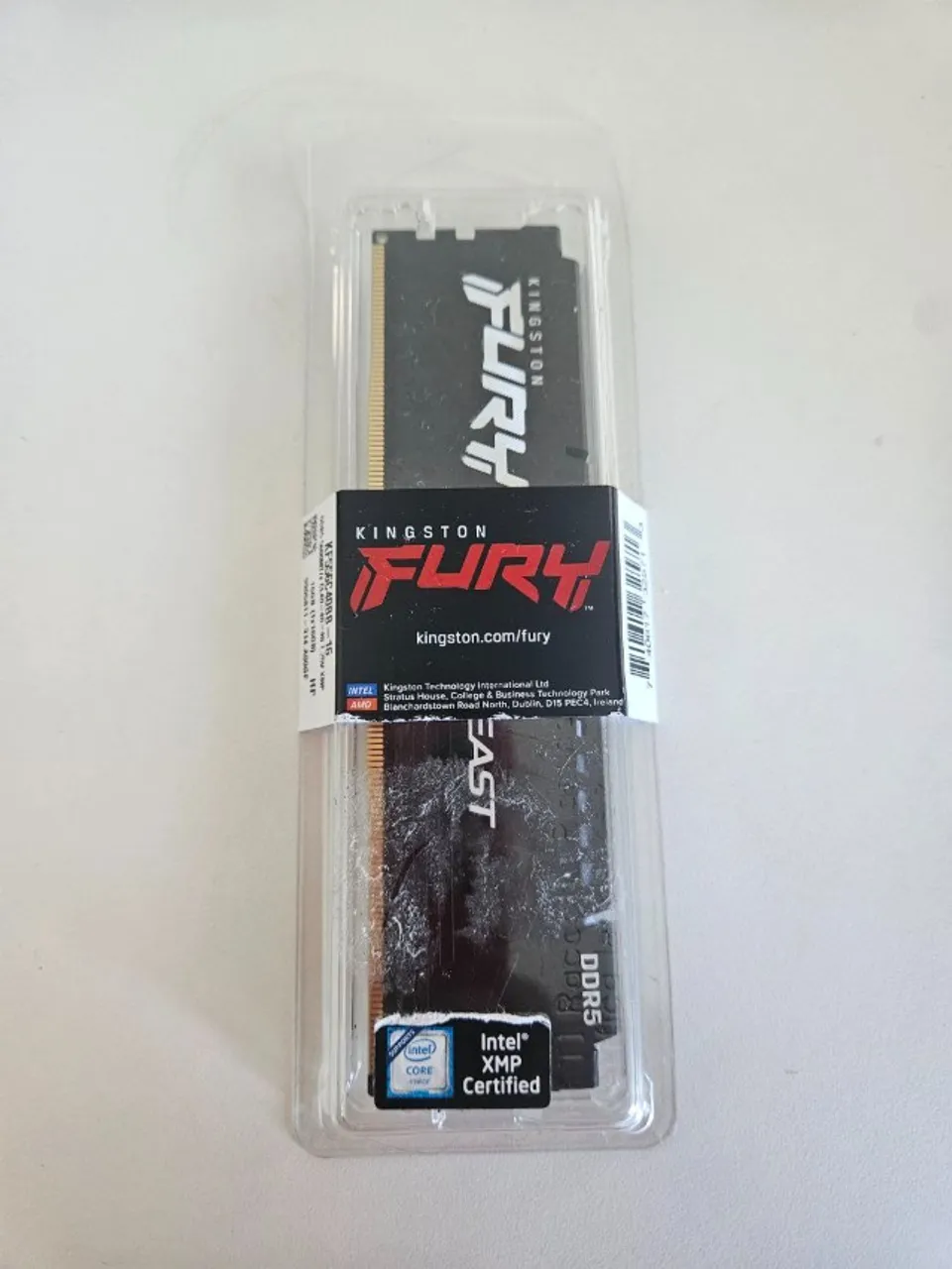 Memória RAM DDR5 16GB 5600MHz Kingston Fury Novo Lacrado CL40