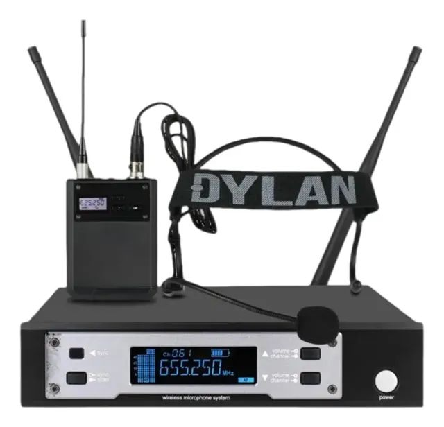 Microfone Sem Fio Dylan D-9003 S Cor Preto