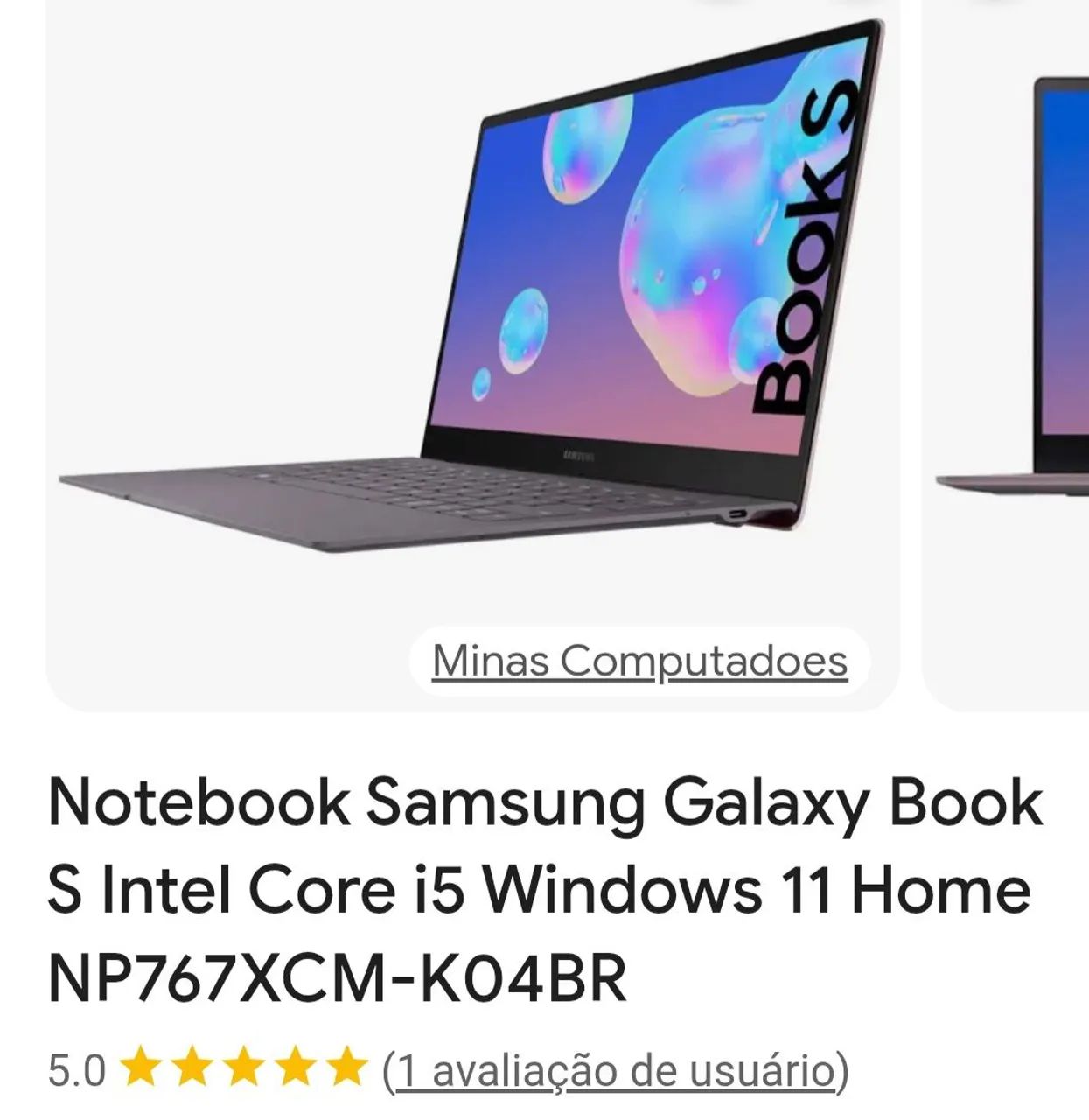 Notebook Samsung galaxy book S