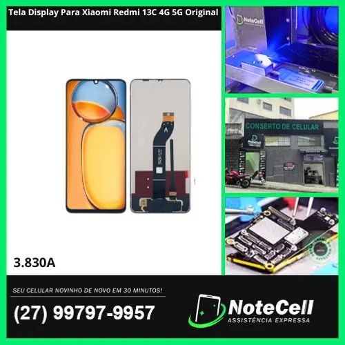 Tela Display Para Xiaomi Redmi 13C 4G 5G Original- Instalação Expressa Em 30 Minutos!