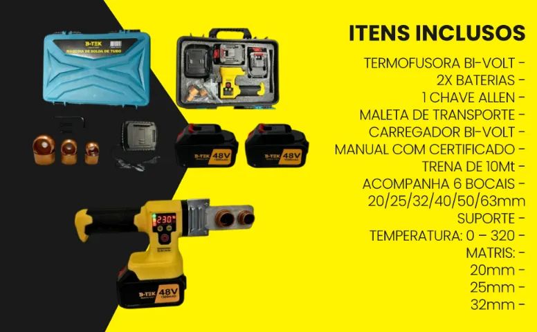 Máquina De Solda Tubo PPR Portátil Com Maleta Profissiona - Foto 6