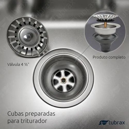 Cuba Dupla Cozinha Gourmet Aço Inox Luxo com Acessórios Tubrax Acetinado - Foto 5