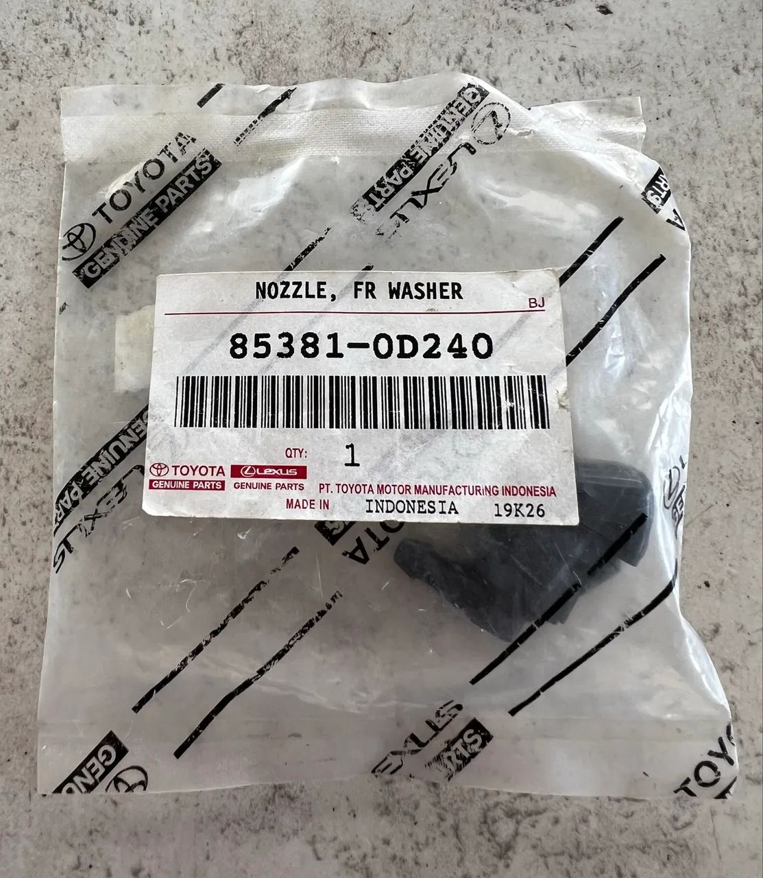 Burucutu esguicho Água Toyota Etios Yaris Original