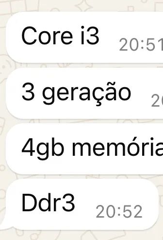Processador Intel Core i3 3ª Geração 4GB DDR3
