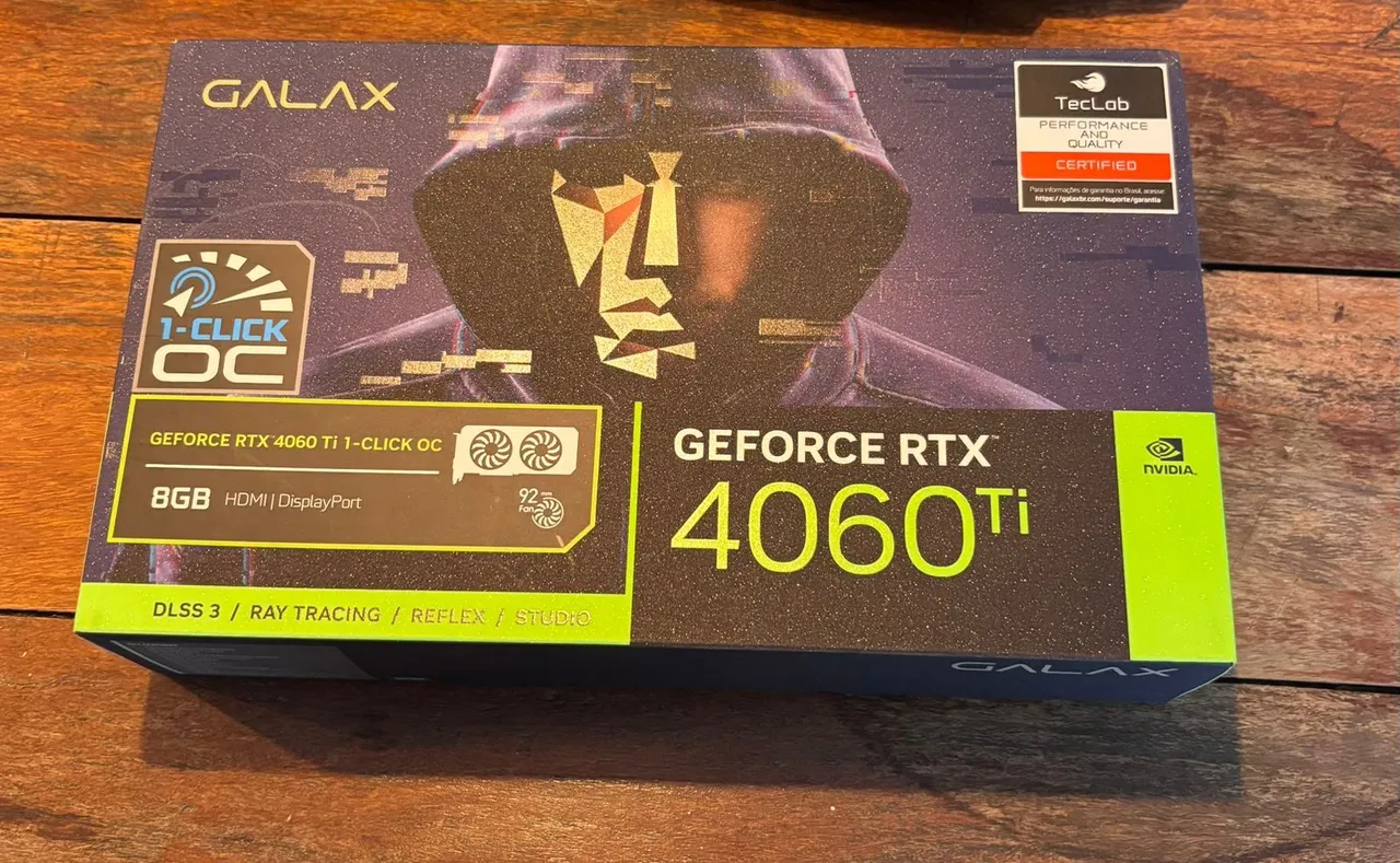 Placa de Vídeo GALAX GeForce RTX 4060 Ti 8GB