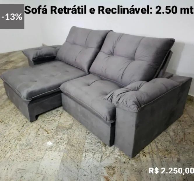 Sofá Retrátil com 2 Metros e Meio de Largura: TRAVA!!!