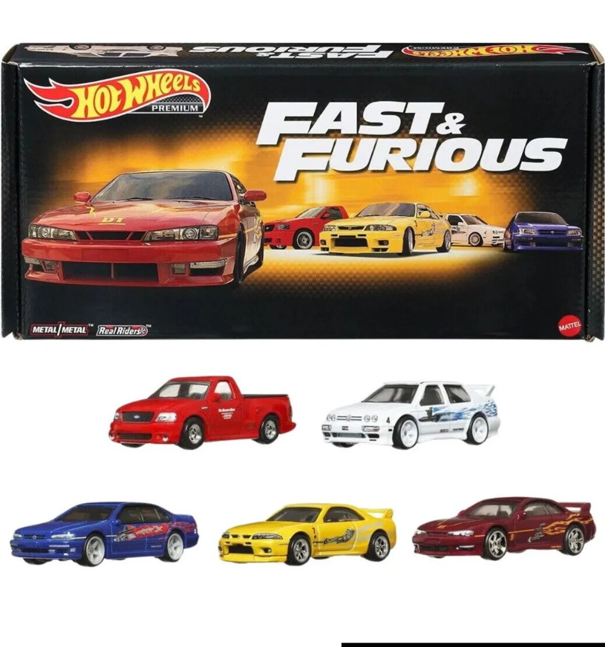 Pack hot 5 Wheels hot Wheels Premium Velozes e furiosos