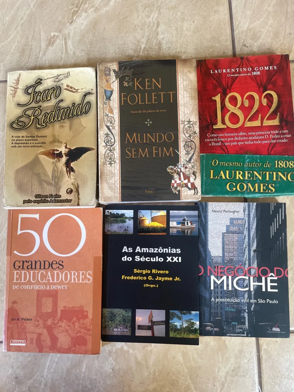 Livros diversos - Ken Follett, Laurentino Gomes e mais