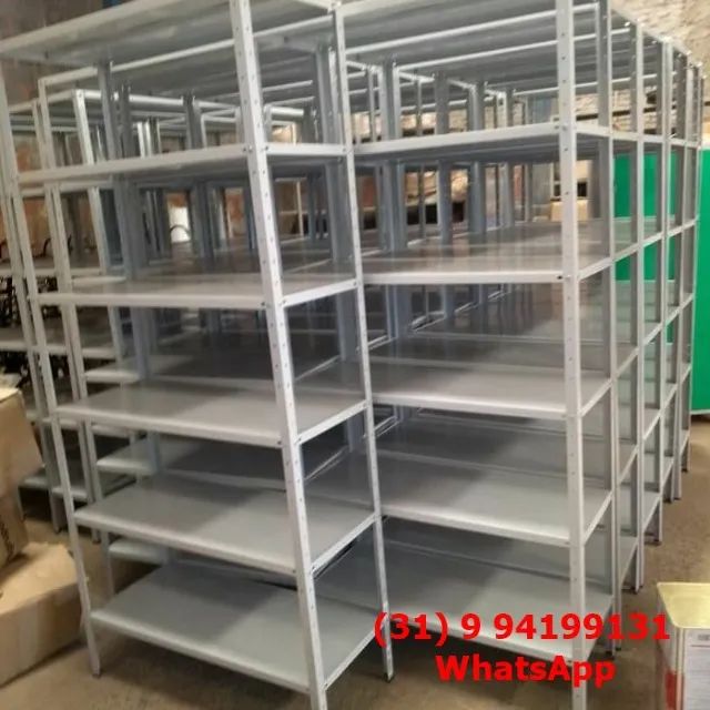 Estante Prateleira para Comércio e Lar Funda 40cm com Reforço Ômega - Entrega Grátis! Nova - Foto 2