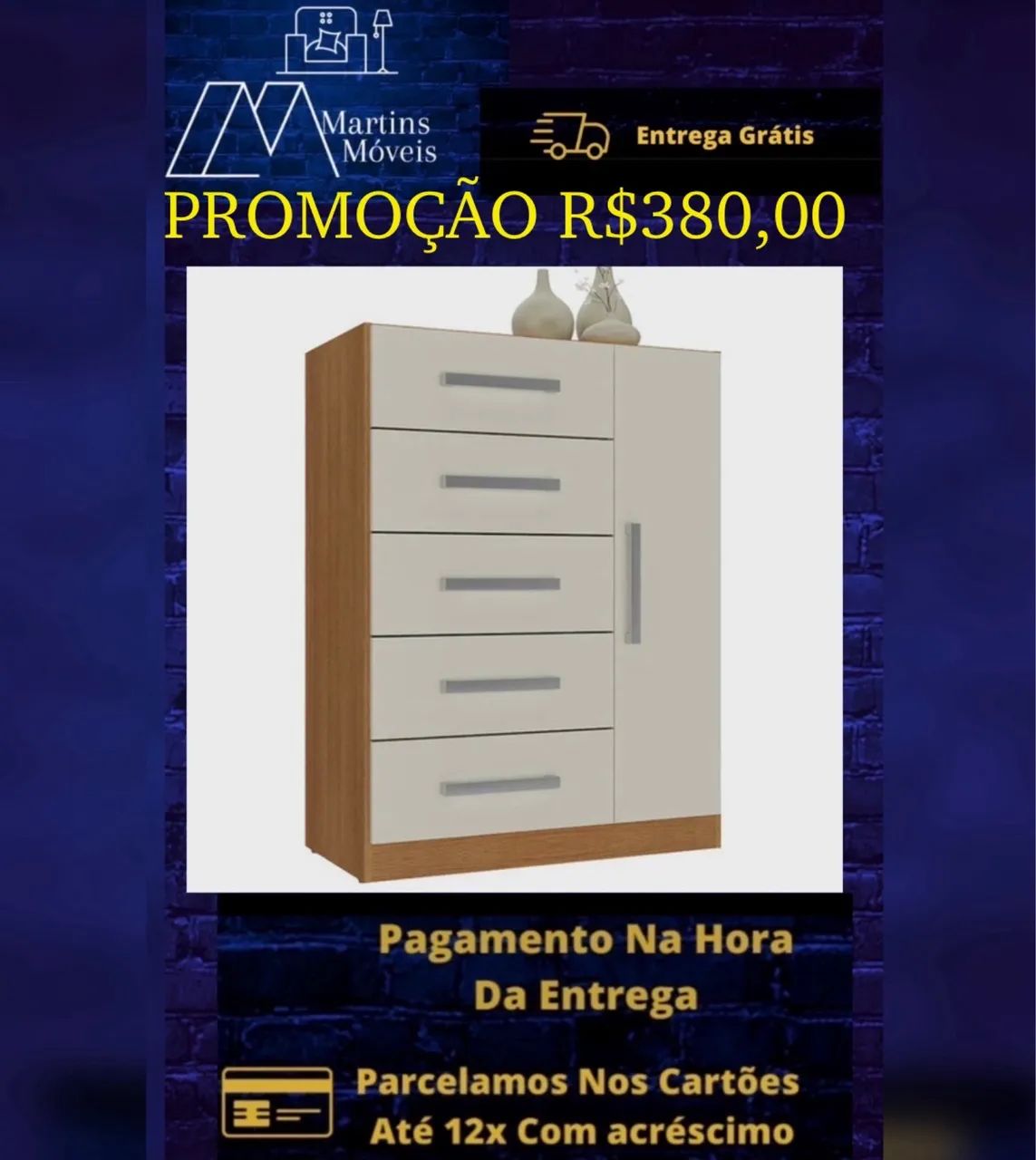 GRANDE PROMOÇÃO CÔMODAS ENTREGA GRÁTIS COM VÁRIOS MODELOS E CORES 