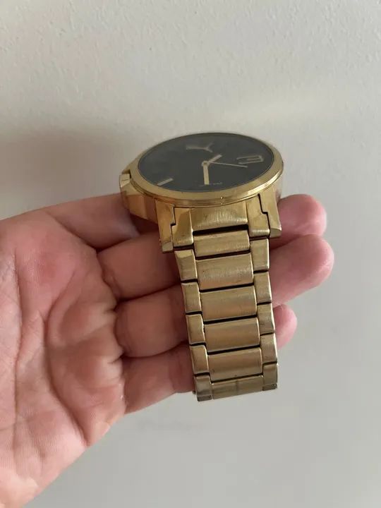 Relógio Puma Masculino Dourado - Foto 4