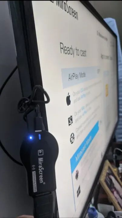 Mirascreen Transforme TV em Smart TV (tipo chromecast) Espelhamento de Tela Wi-Fi Hdmi  - Foto 6