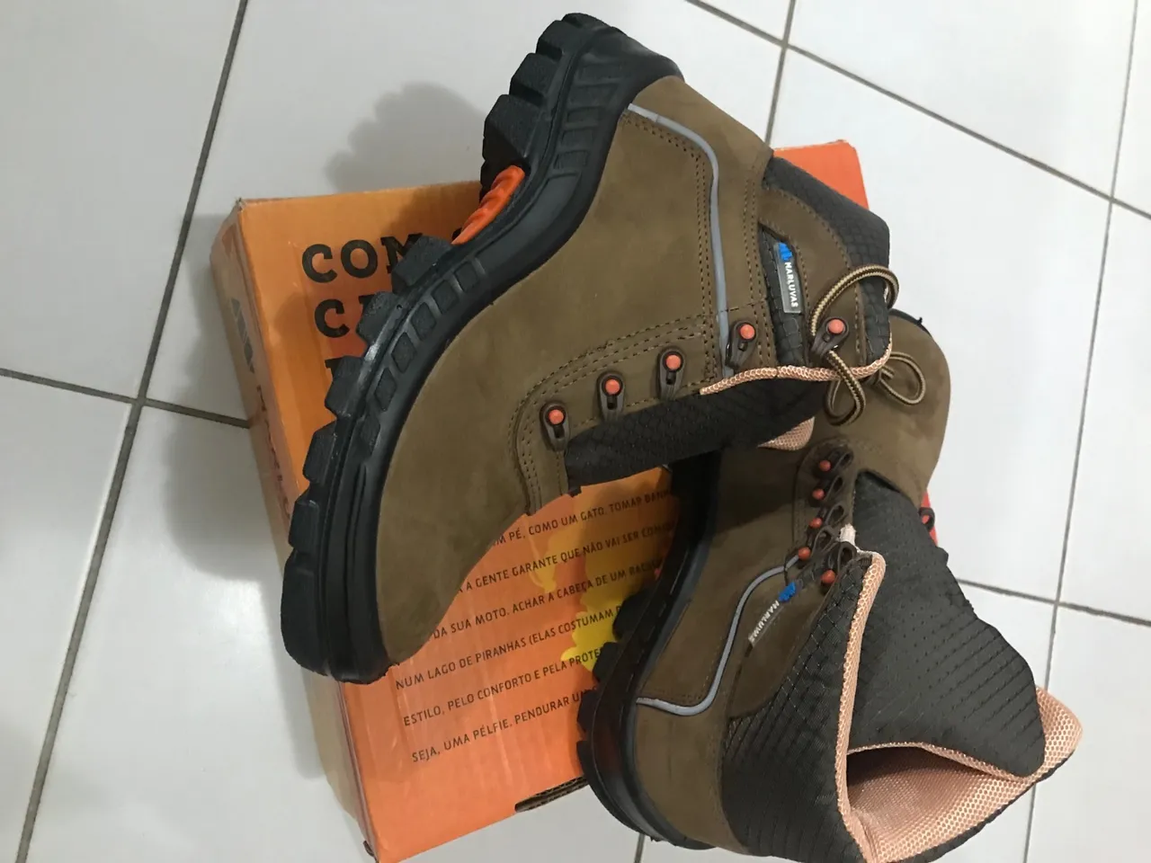 Bota de Segurança Marluvas Marrom - Conforto e Proteção