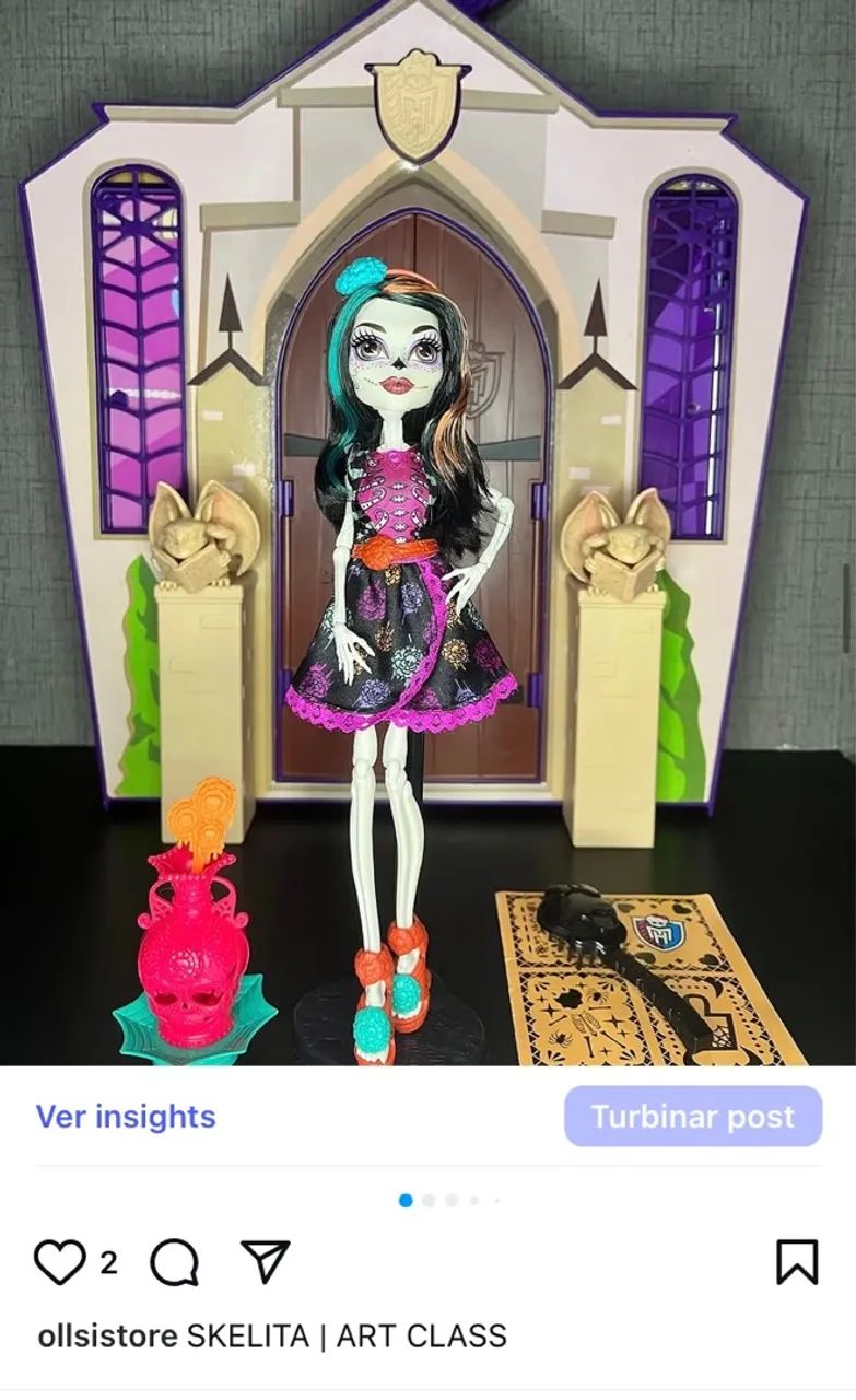 Boneca Monster High Skelita Calaveras Art Class