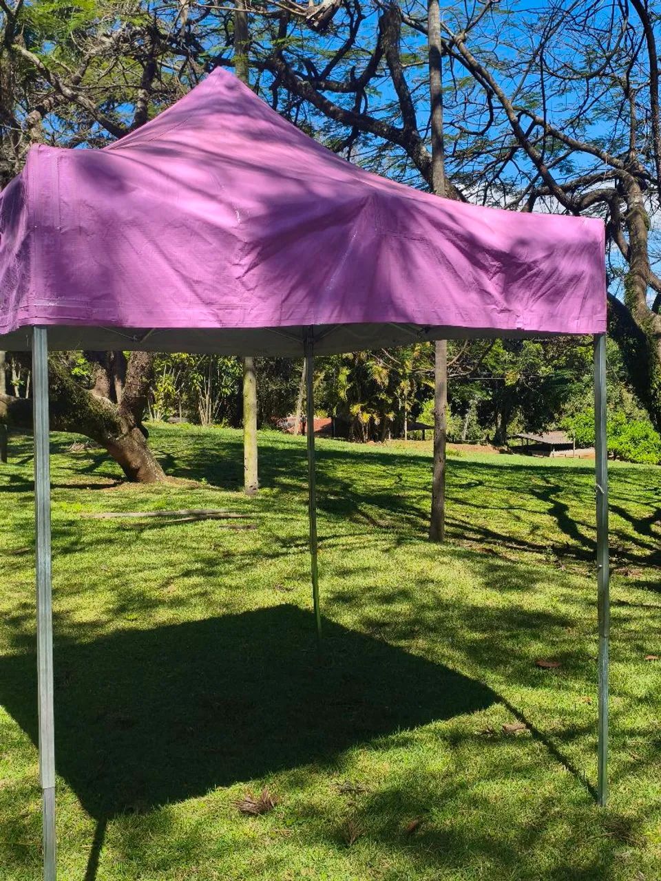 Tenda sanfonada 2x2 ferro Rosa - Foto 3