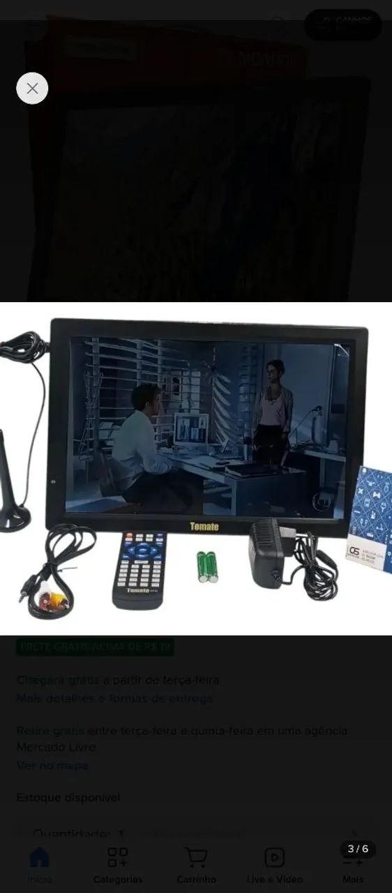 Tv Portatil Monitor 14 Polegadas Led Usb Hdmi Vga - Foto 3
